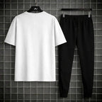 BMW Printed Track Suit White Black Men Polyester