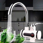 Electric Water Heater Instant Hot Water Silver Stainless Steel