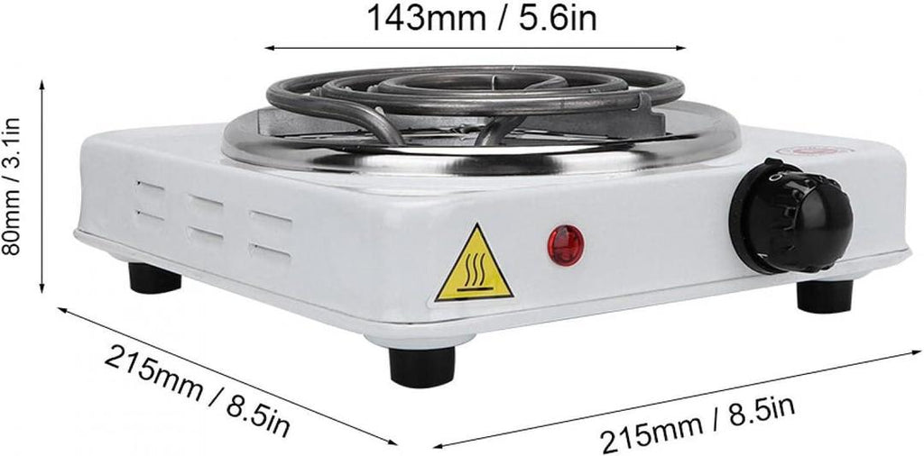 Portable Electric Stove White Stainless Steel Pot
