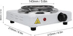 Portable Electric Stove White Stainless Steel Pot