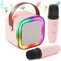Portable LED Wireless Speaker Pink ABS