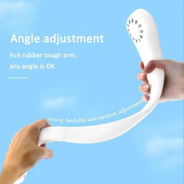 White Neck Fan with 3 Speeds &amp; Fast Charge