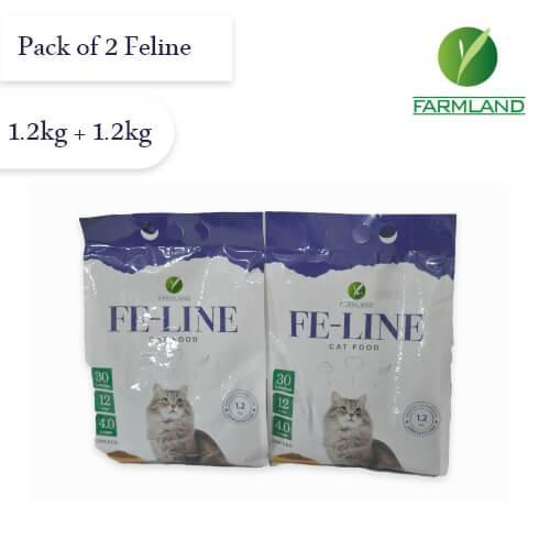 Feline Cat Food Chicken Flavor 1.2kg Pack of 2