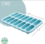 Silicone Ice Cubes Container Blue 18x12x4cm