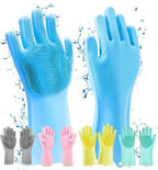 Premium Silicone Dishwashing Gloves 2 Pack Non-Slip Food Safe