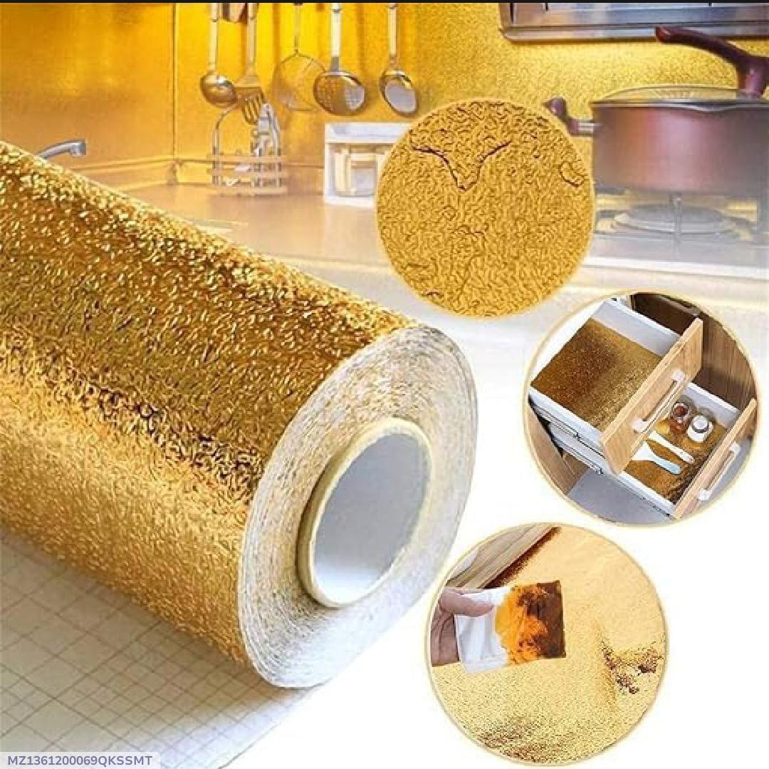 Golden Heat Resistant Kitchen Foil Roll