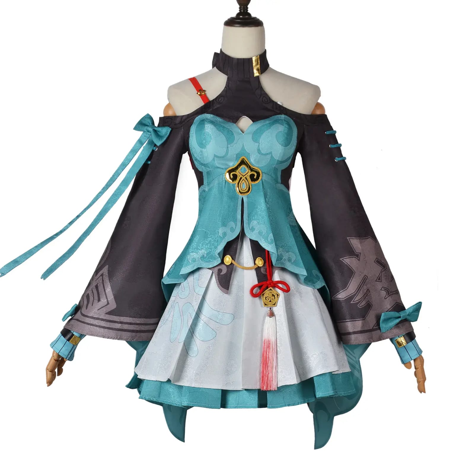 Honkai: Star Rail Qingque Cosplay Costume Outfit &amp; Wig Set