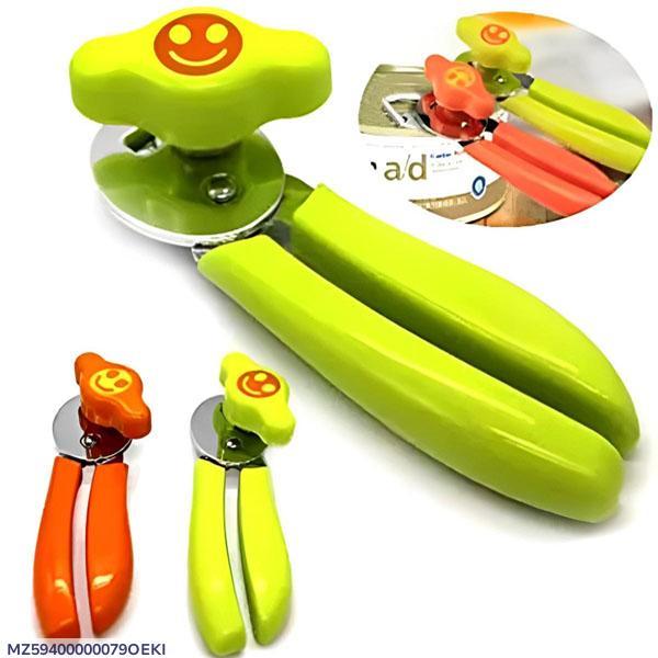Premium Stainless Steel Can Opener with Smile Face Design