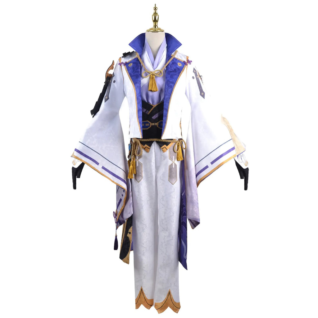 Premium Ayato Cosplay Costume - White &amp; Gold Full Set