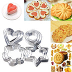 Stainless Steel Cookie Cutters Set 12 Pcs Silver