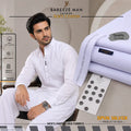 Men White Cotton Unstitched Suit Summer Eid Festive *Product Description