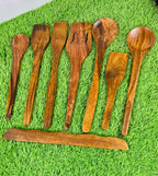 7-Piece Wooden Spoon Set Multicolor Eco-Friendly