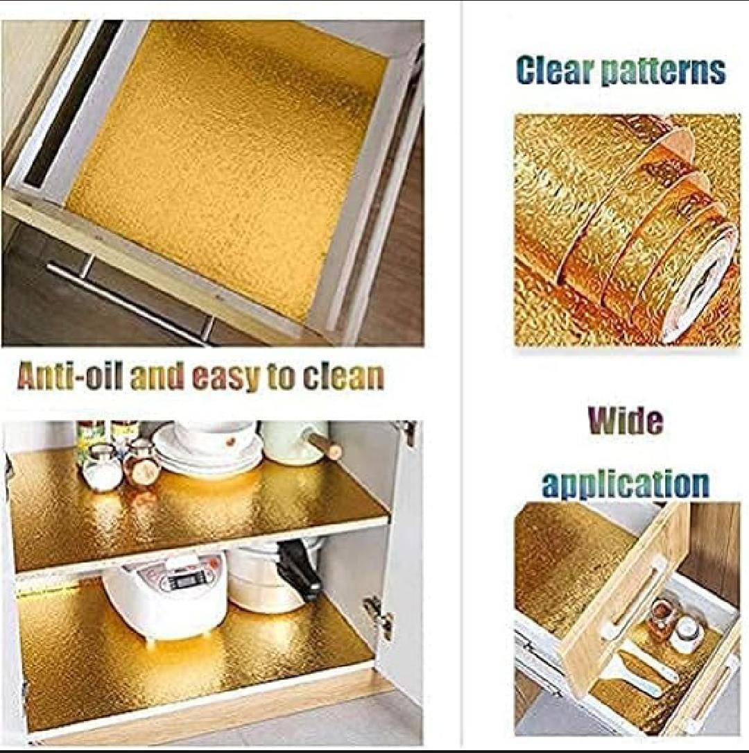 Golden Heat Resistant Kitchen Foil Roll