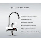 Electric Water Heater Instant Hot Water Silver Stainless Steel