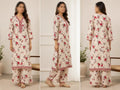 Ivory Printed Lawn 2Pcs Shirt Trouser Set Large