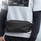 Unisex Nylon Crossbody Bag Black Navy Adjustable Strap
