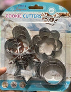Stainless Steel Cookie Cutters Set 12 Pcs Silver