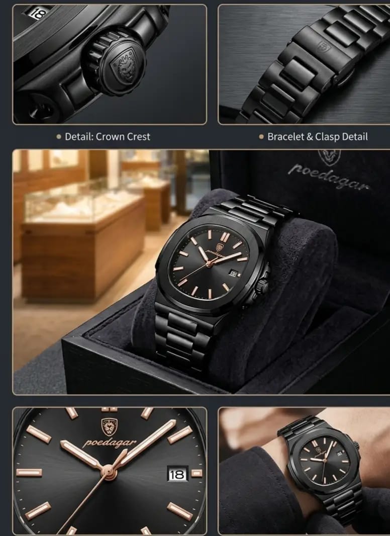 POEDAGAR Luxury Men's Quartz Wristwatch,&nbsp