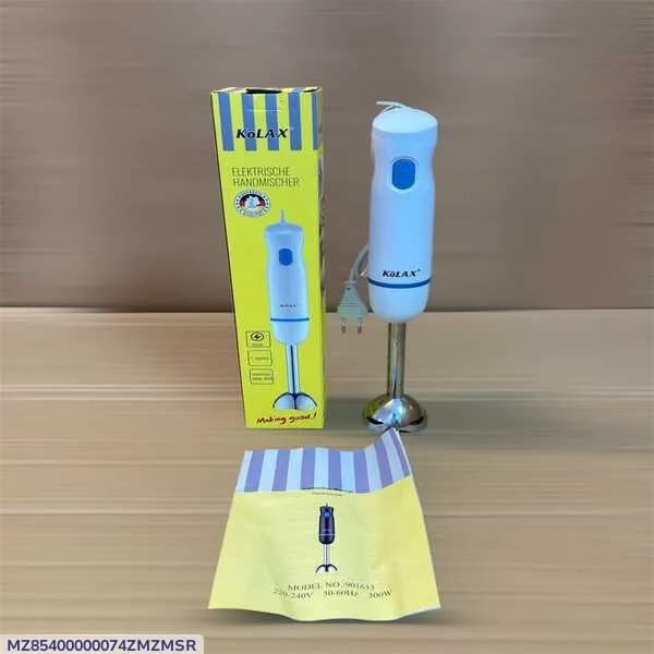 Electric Hand Blender 300W Stainless Steel Blades Multicolor