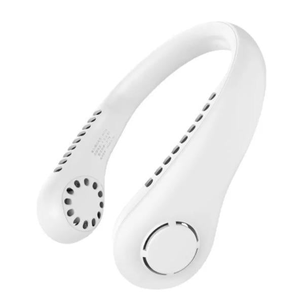 White Neck Fan with 3 Speeds &amp; Fast Charge