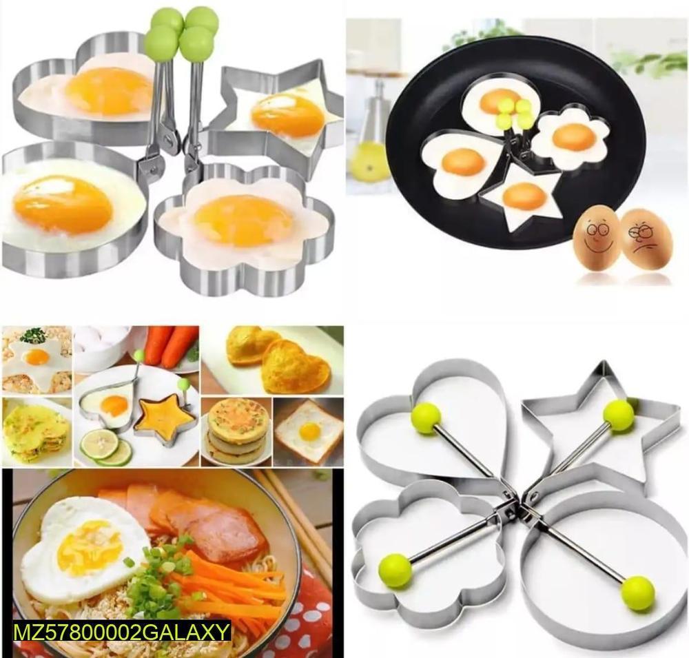 Stainless Steel Egg Mold Rings 4Pcs 10cm