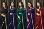 Maroon Shamoz Silk Saree Set for Women