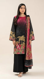3 Pcs Women's Unstitched Printed Suit