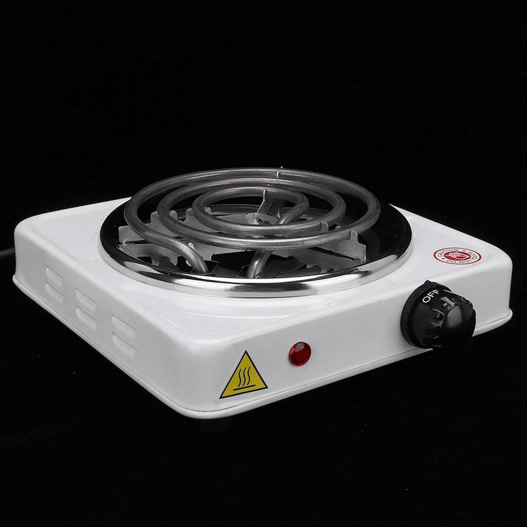 Portable Electric Stove White Stainless Steel Pot