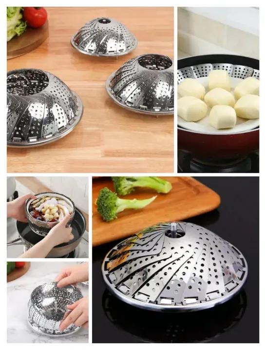 Foldable Stainless Steel Steamer Silver Pakistan
