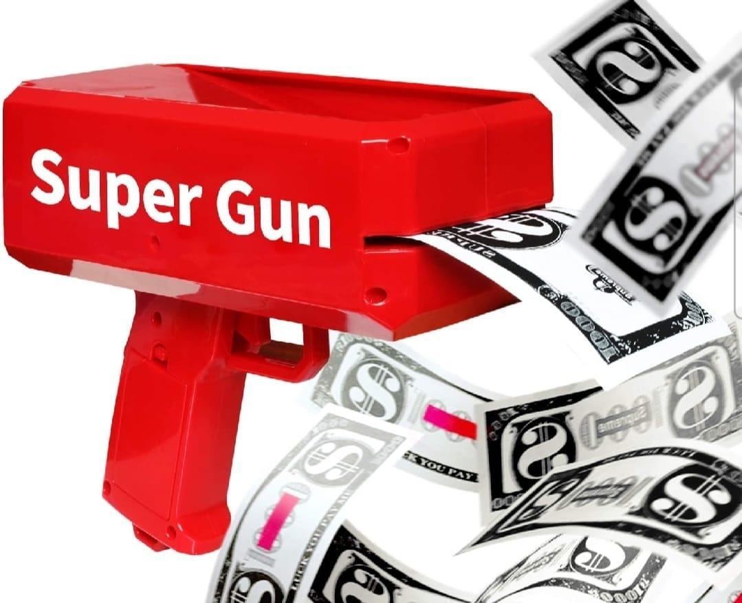 Super Money Gun Red Toy for Kids &amp; Adults