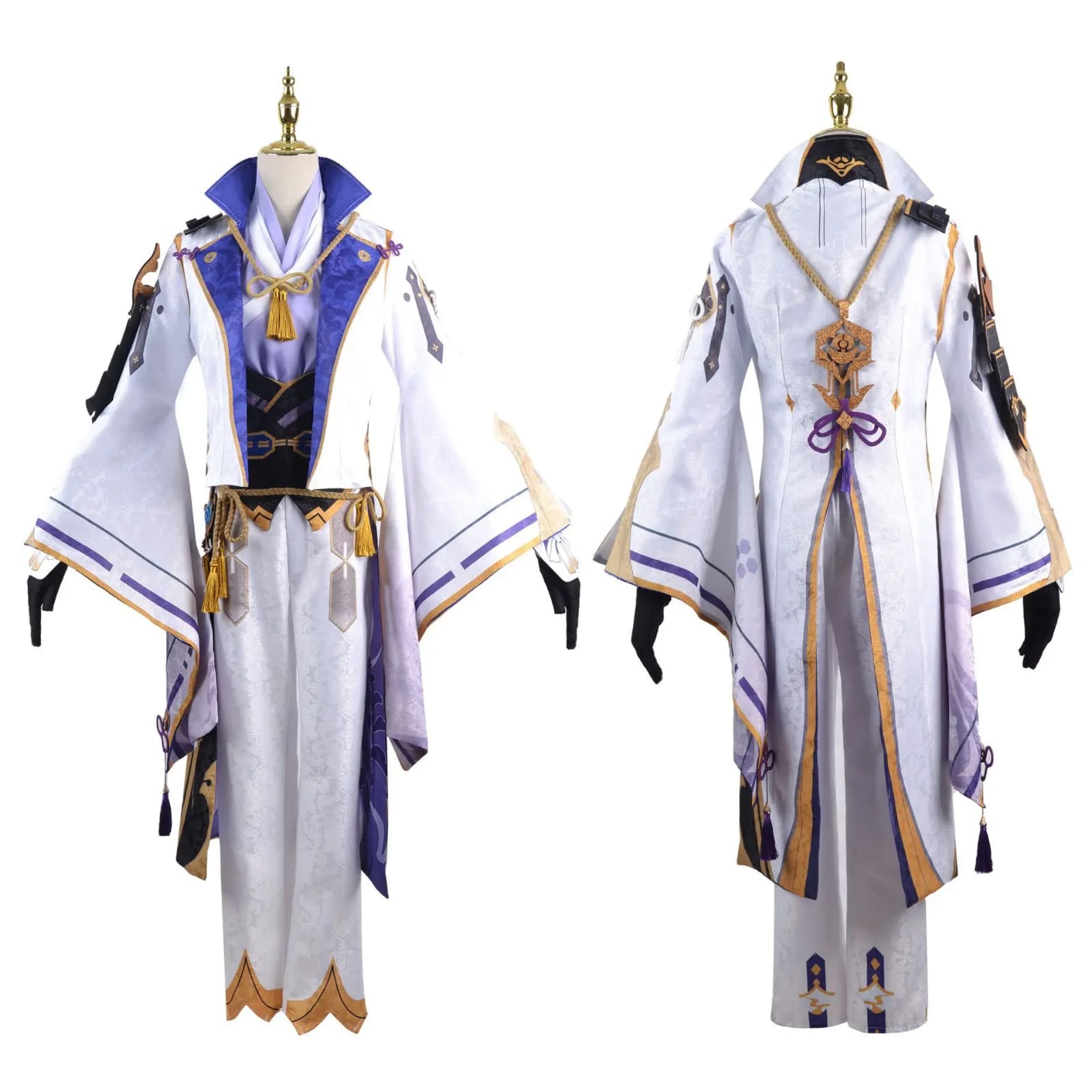 Premium Ayato Cosplay Costume - White &amp; Gold Full Set