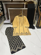3 Pcs Women's Stitched Cotton Lawn Block Printed