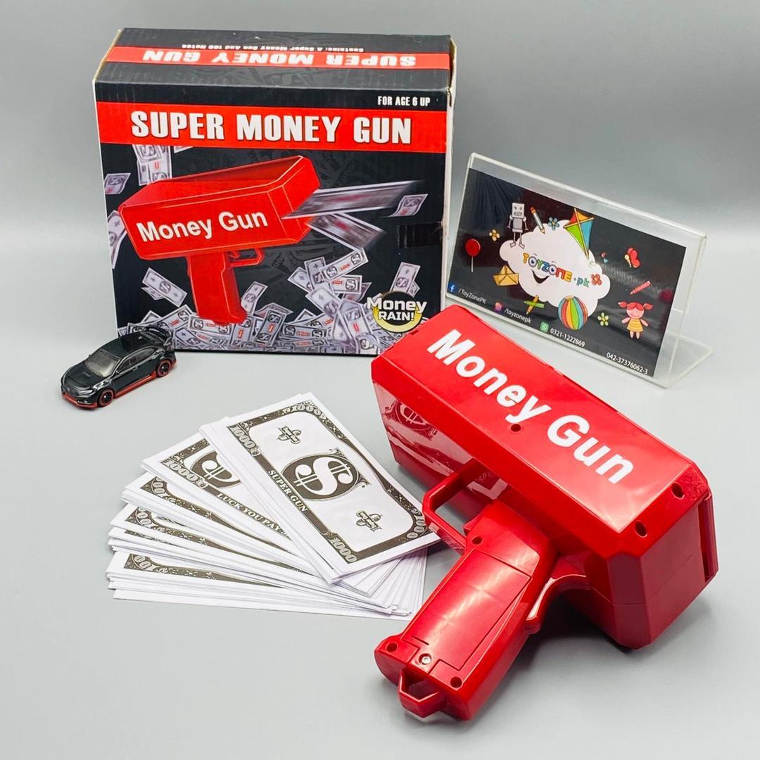 Super Money Gun Red Toy for Kids &amp; Adults