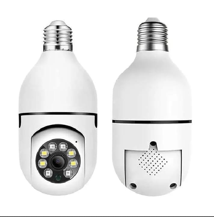 Mini 360 View Security Camera White ABS Night Vision