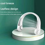 White Neck Fan with 3 Speeds &amp; Fast Charge