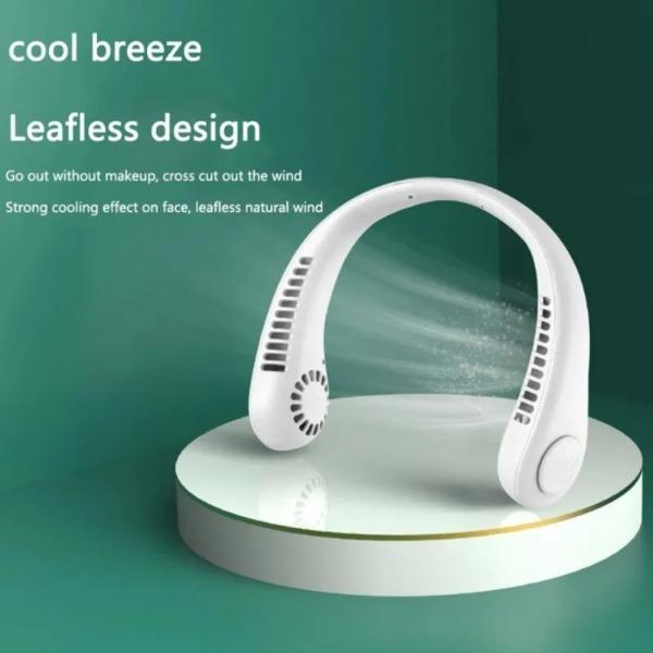 White Neck Fan with 3 Speeds &amp; Fast Charge