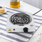 Portable Electric Stove White Stainless Steel Pot