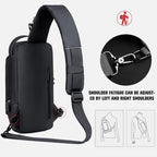 Men Crossbody Bag Black Grey Blue Nylon 12