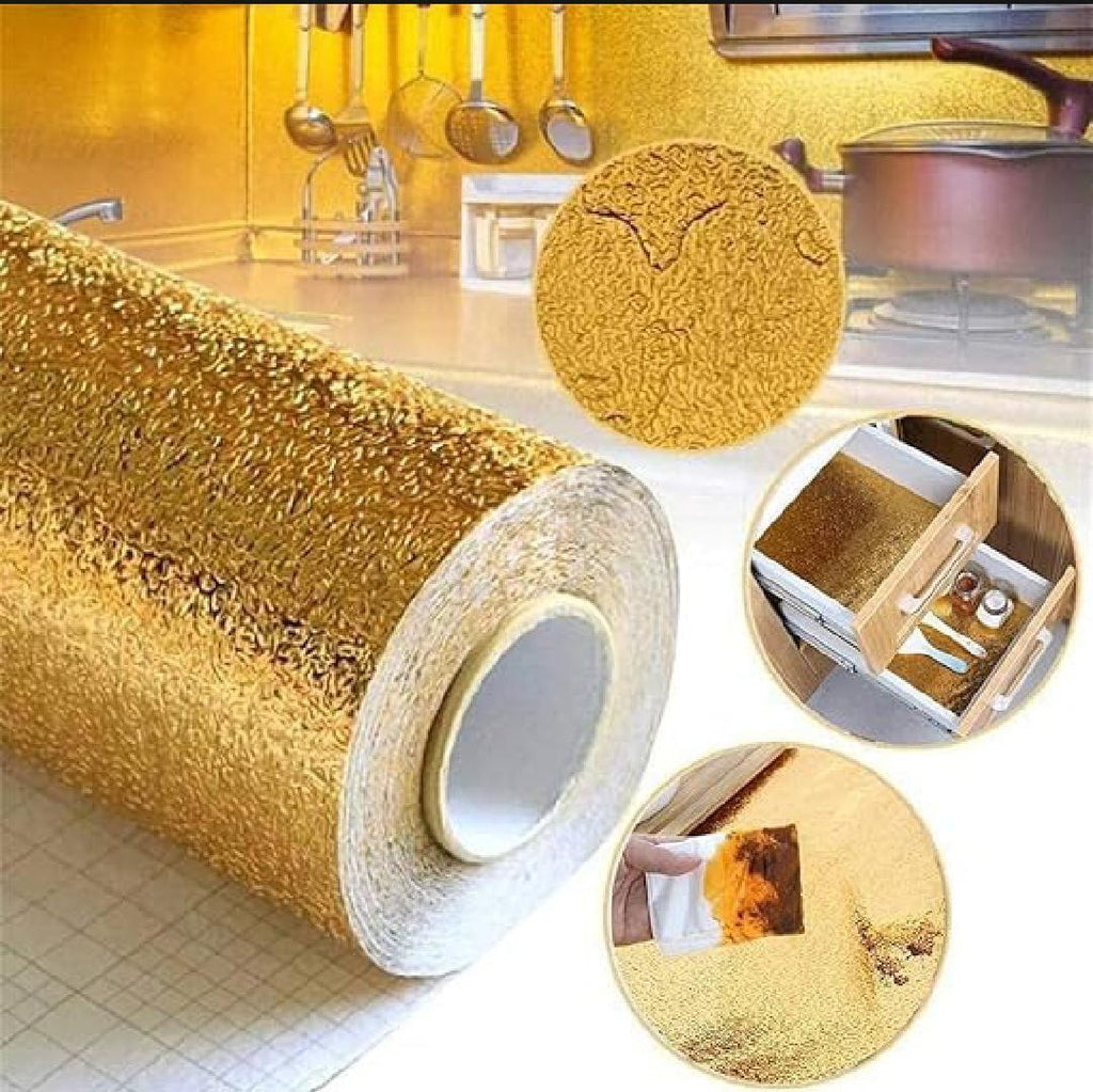 Golden Heat Resistant Kitchen Foil Roll