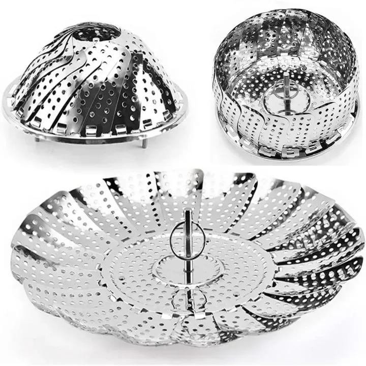 Foldable Stainless Steel Steamer Silver Pakistan