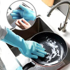 Premium Silicone Dishwashing Gloves 2 Pack Non-Slip Food Safe