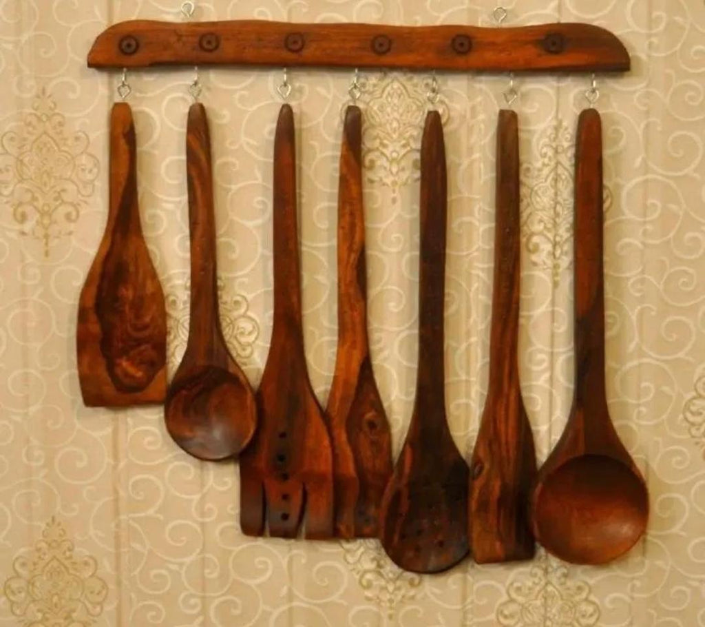 7-Piece Wooden Spoon Set Multicolor Eco-Friendly