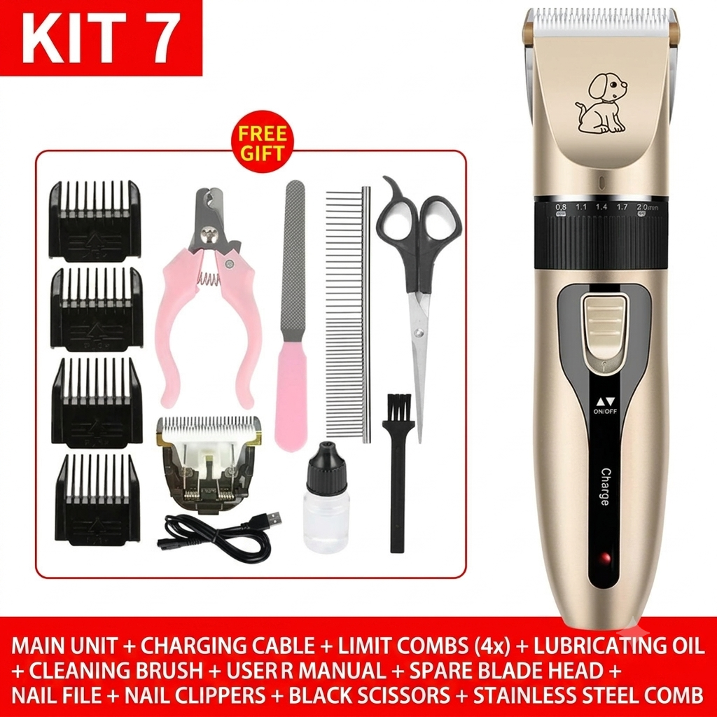 Electric Hair Clipper for Dog & Pet Hair Clipper Set[PET GROOMING KIT]