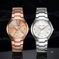 Ashidon Couple Watches Stainless Steel Quartz Band