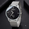 Women's Mesh Strap Watches with Silver Band
