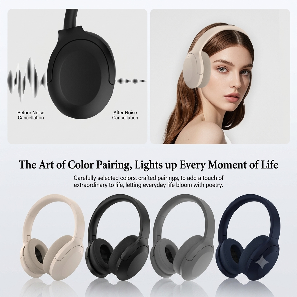 True Wireless Bluetooth Headset with ANC White