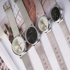 Women's Mesh Strap Watches with Silver Band