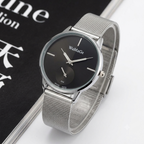 Women's Mesh Strap Watches with Silver Band