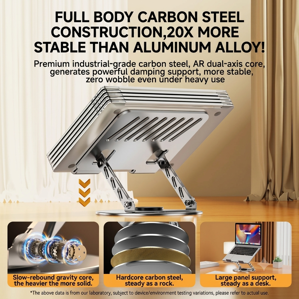 Height Adjustable Tablet Stand for Laptops & iPads