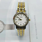 Stainless Steel Couple Watches Gold Silver Dial Waterproof Business Casual Fashion